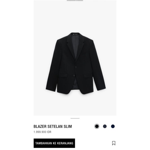 BLAZER ZARAMAN BLACK Original Store Jas Zara Hitam Pria Blazer Original Branded