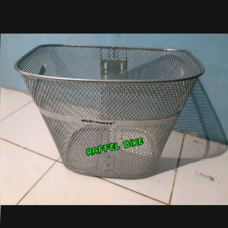 Termurah. Keranjang sepeda Genio silver. Keranjang Genio. Keranjang sepeda mini