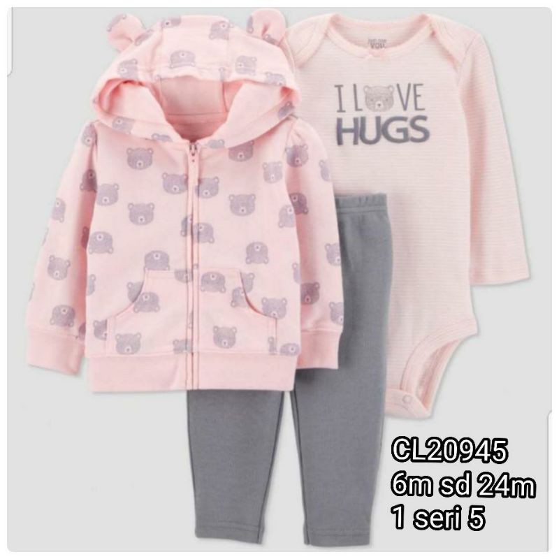 CATELL LOVE HODIE JACKET  GIRLS SET 3 IN 1 JCL311