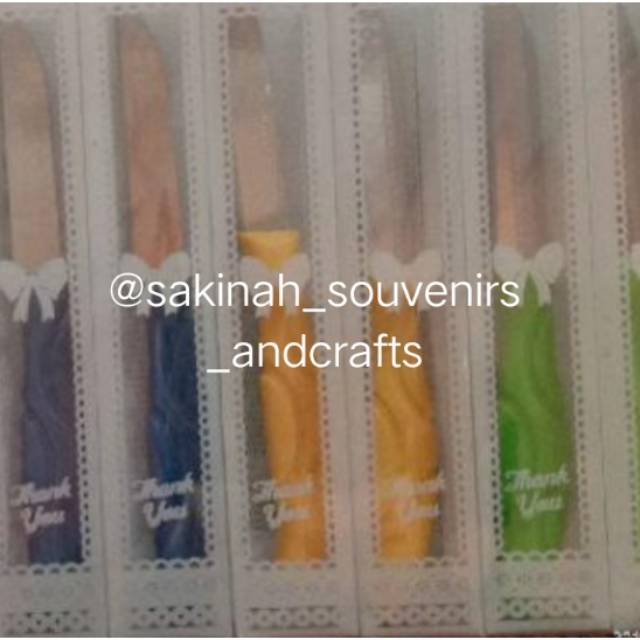 Souvenir pisau kecil kemas mika