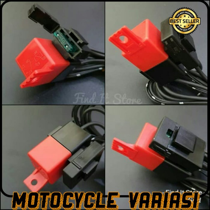 Relay kit set klakson Lampu motor mobil