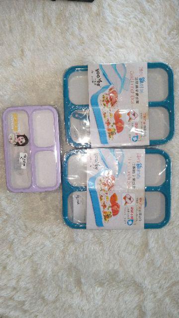 Kotak Makan Yoyee/lunch Box Yoyee/kotak Makan Anti Tumpah Sekat 3 Dan Sekat 4 579  578