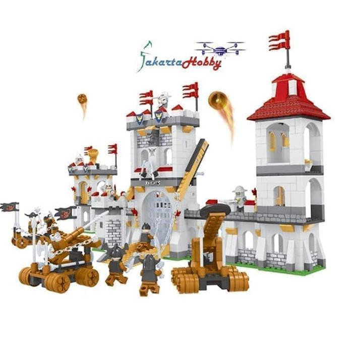 PART Lego Ausini 27113 Block Model Benteng Custle Putih -DRONE_ZONE