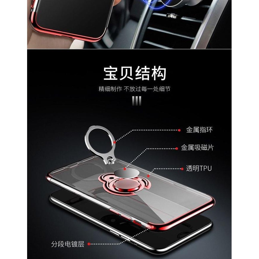 FINLAY CASE VIVO V15 RING PLATING SILIKON MAGNETIC SOFT CASING RT1718