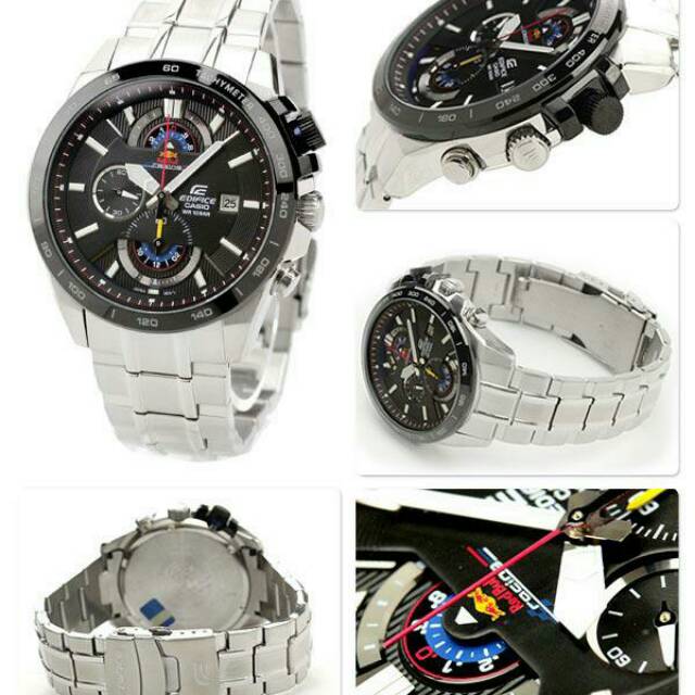 Jam Tangan Pria Casio Edifice Type EF520 EF 520 Red Bull