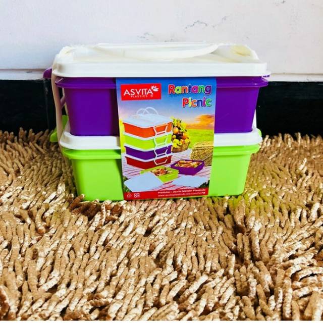 RANTANG PIKNIK SUSUN 2 // RANTANG SUSUN 2 ASVITA // RANTANG KOTAK  MAKAN