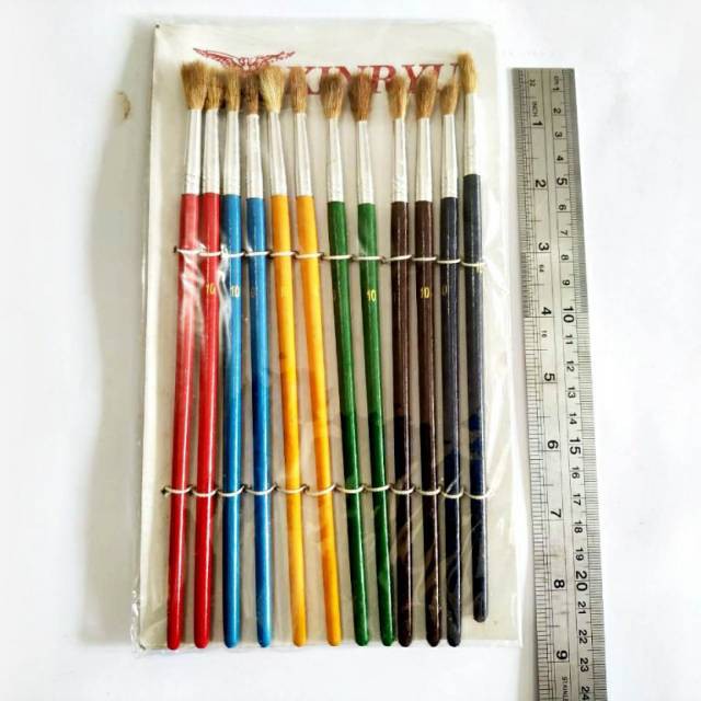 

Kuas lukis no 10 isi 12 pcs/ kuas gambar artist brus