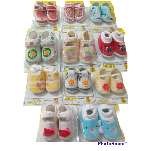 Sepatu Prewalker Bordir Animal Lucu || Sepatu Kain Bayi 0-18Bulan SNI