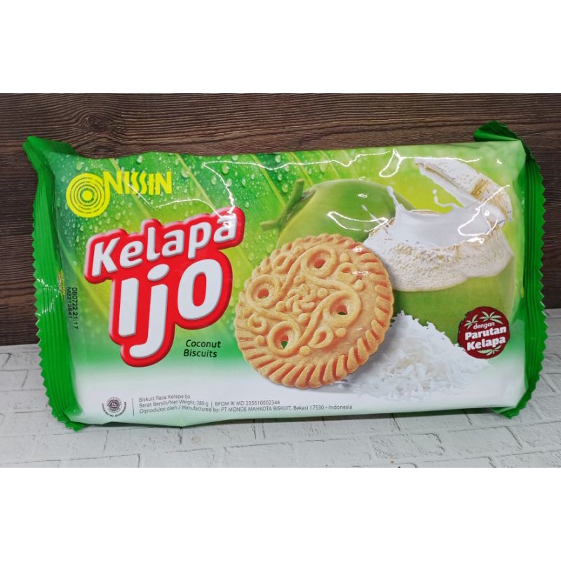 

camilan biskuit Nissin Kelapa ijo 280 gram