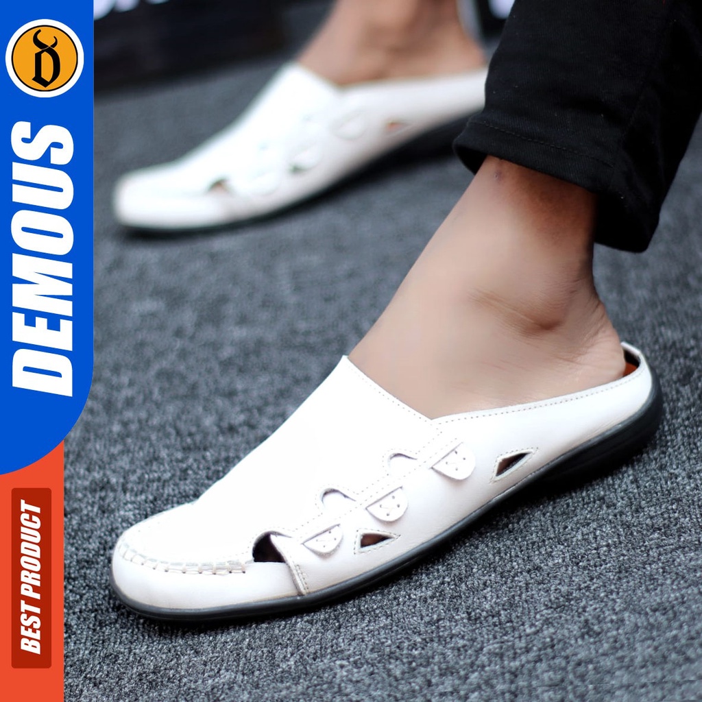 Sepatu Sandal Bustong Pria Casual Kulit Asli DEMOUS TRUNKZ