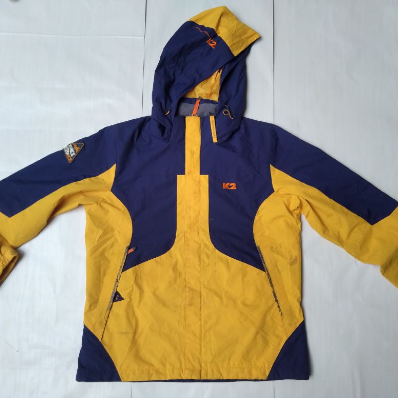 jaket outdoor second K2 kuning biru