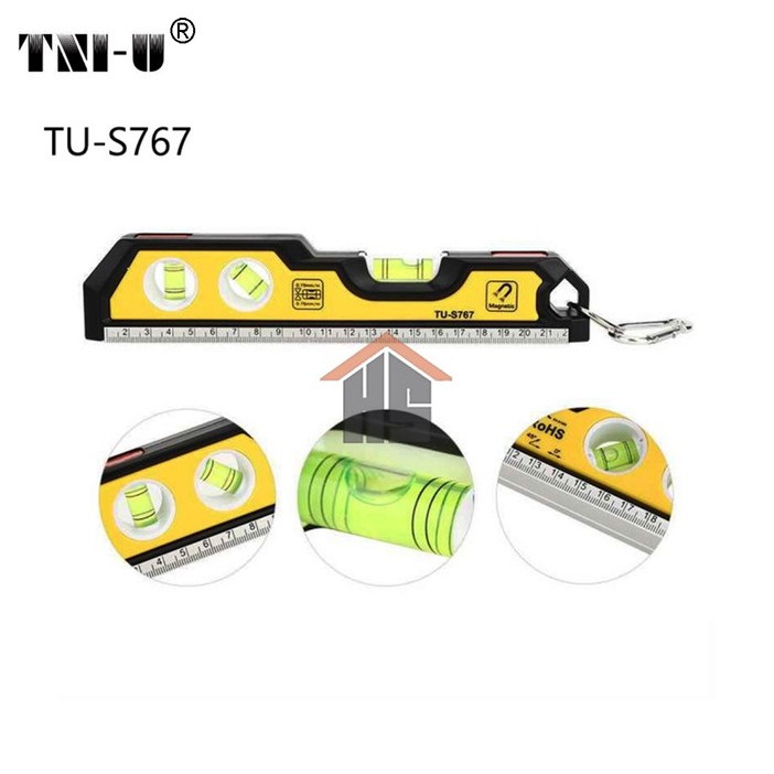 TNI-U TU-S767 Penggaris Horizontal Magnetik Profesional Portable Plastik