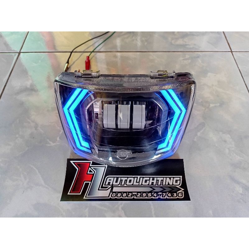 Custom lampu depan F1ZR Vega lama