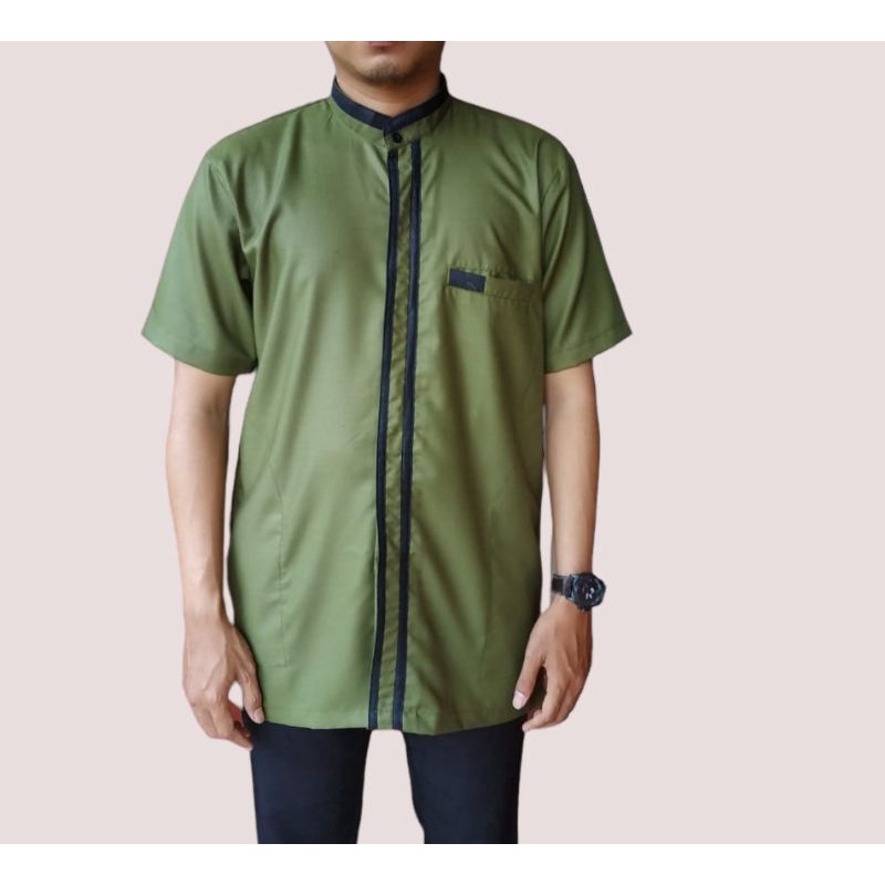 Kemeja Koko Hijau Alpukat | Koko Kurta Hijau Sage