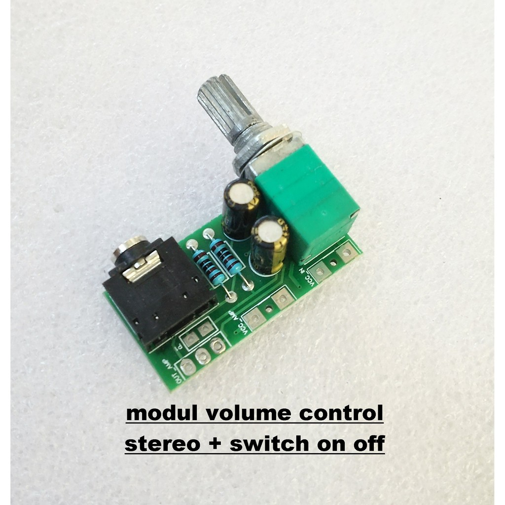 Modul Potensiometer Stereo Plus Switch On Off