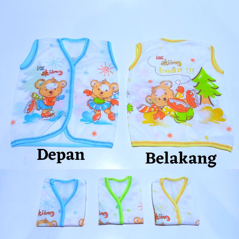 1lusin Atasan Baju Bayi Tanpa lengan Baju Bayi Kutung Yukensi Baby Newborn perlengkapan bayi murah Grosir Baju Bayi