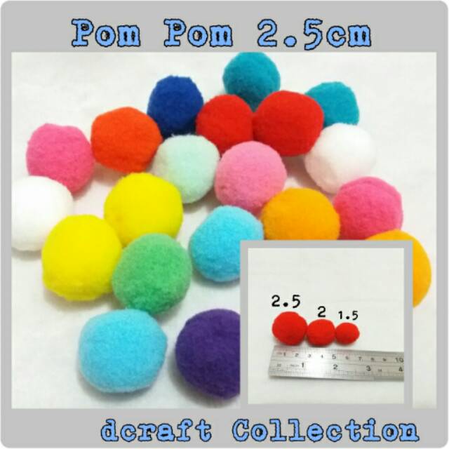 Pom Pom Biasa 2.5cm