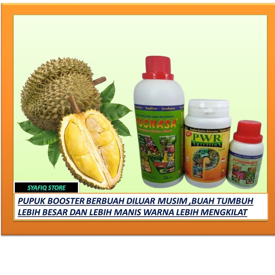 Pupuk Organik Booster Durian Pupuk Perangsang, Pelebat, Penumbuh Buah Terbaik Ampuh Agar Cepat Berbu