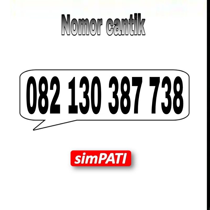 nomer cantik nomor kartu perdana Telkomsel simpati 821 8213 2130 1303 3038 3877 8773 7738