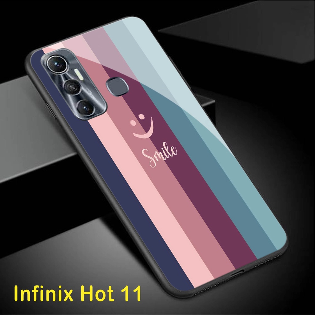 (S137) Softcase Kaca INFINIX HOT 11 - casing handphone - INFINIX HOT 11 - pelindung handphone - INFI
