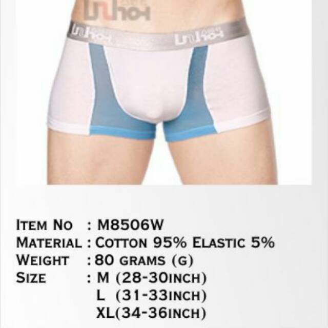 Celana Dalam Pria UzHot See Through Boxer M8506