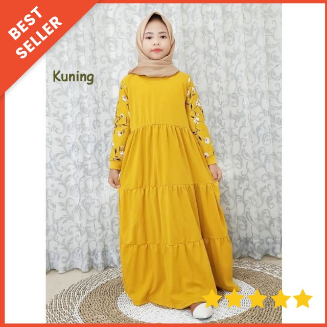 [4-12T] GAMIS ANAK TANGGUNG SUSUN /GAMIS ANAK MODEL SUSUN SERUT REMPEL / GAMIS CANDA ANAK MONALISA