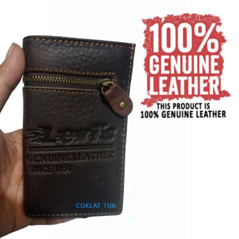 dompet pria kulit asli sapi 100% model tanggung lvs