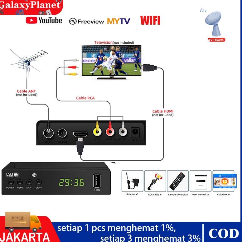 "MAK.20Au22ˢ" Receiver Tv Set Top Box TANAKA DVB T2 Siaran Digital Suport Wifi Dongle Versi