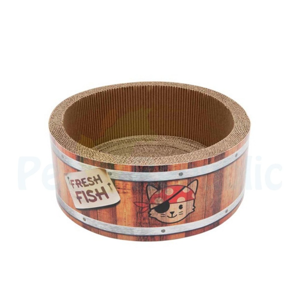 

CATIT Play Mainan Kucing Pirates Barrel Scratcher with Catnip Large