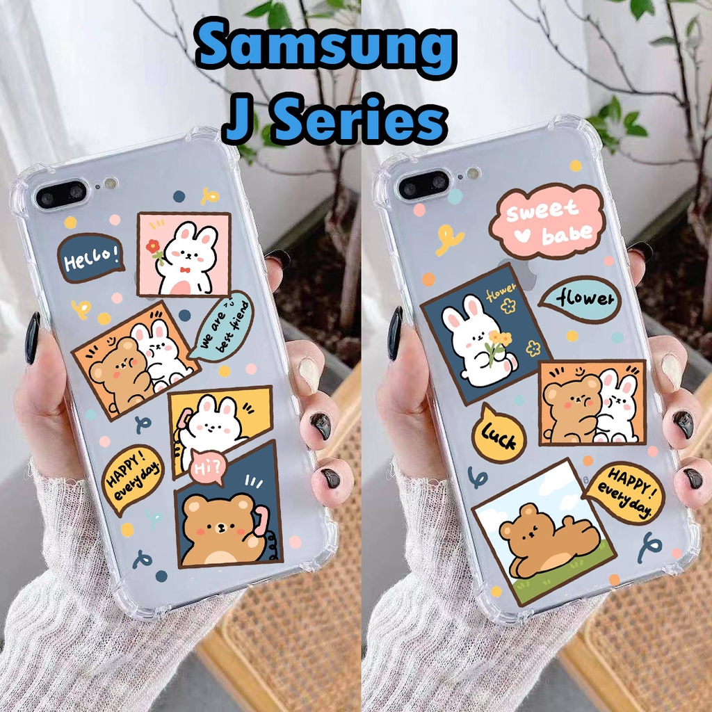 Case Anticrack Samsung J1 J2 J3 J4 J5 J6 J7 Ace Core 2015 2016 Prime Plus Pro 2017 2018 Motif Rabbit