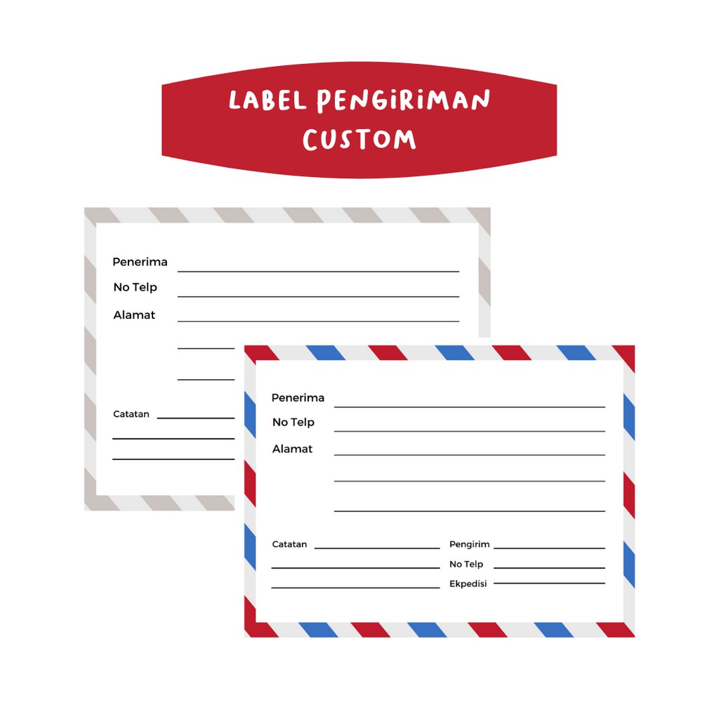 

[part 2] Stiker Label Pengiriman Custom Murah Online Shop