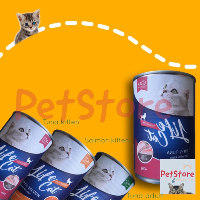 PROMO NEW: LIFE CAT KALENG Kitten Adult 400gr Lifecat wet food kucing kaleng