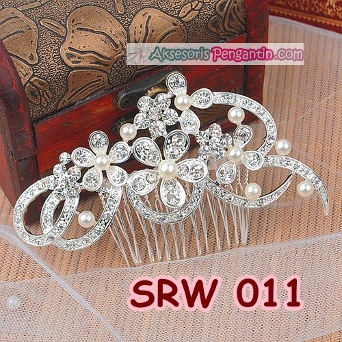 [READY STOCK] SIRKAM PESTA AKSESORIS PERNIKAHAN PENGANTIN SILVER SRW011