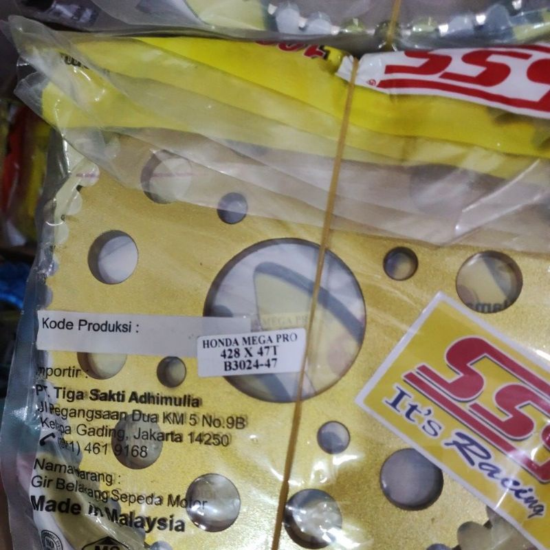 gear belakang black gold sss 415 428 33 - 47 megapro cb150 CBR150 sonic tiger GL supra GTR verza