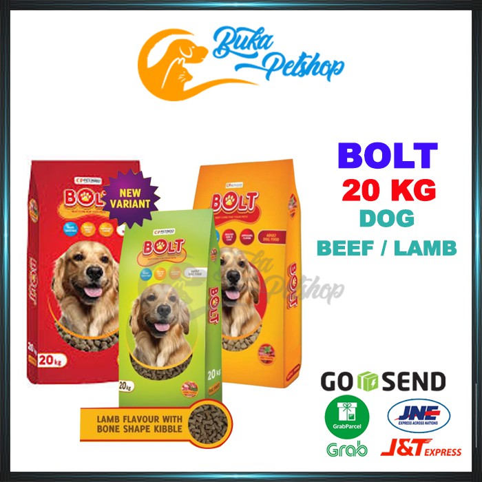 BOLT Dog Makanan Anjing 20kg Beef GOJEK - GRAB