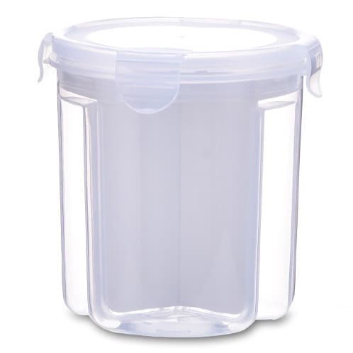 Toples Wadah Penyimpanan Kacang Sereal Oats Storage Jar 3 Slot - Transparent