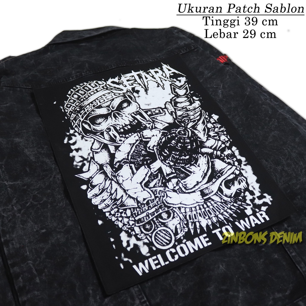 Backpatch Sablon / Patch Punggung Setara / Emblem Belakang Jaket / Patch Punk