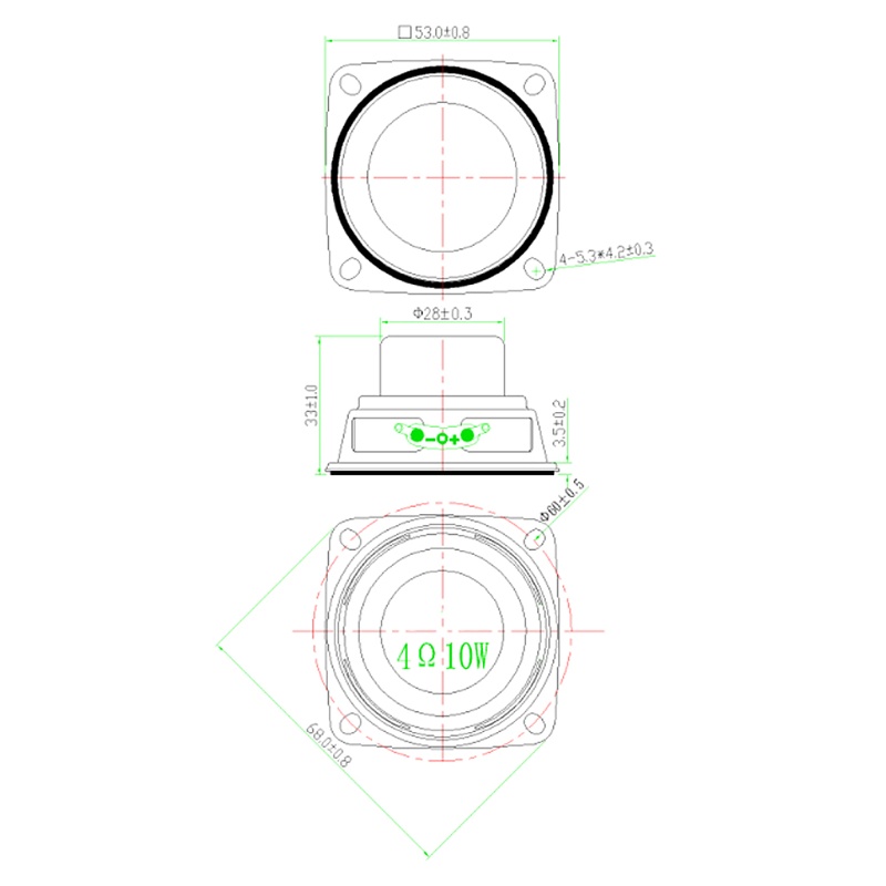 Btsg 1 Pasang Speaker Bass Multimedia Magnetik 4 Ohm 10W Dalam 53mm 2 &quot;