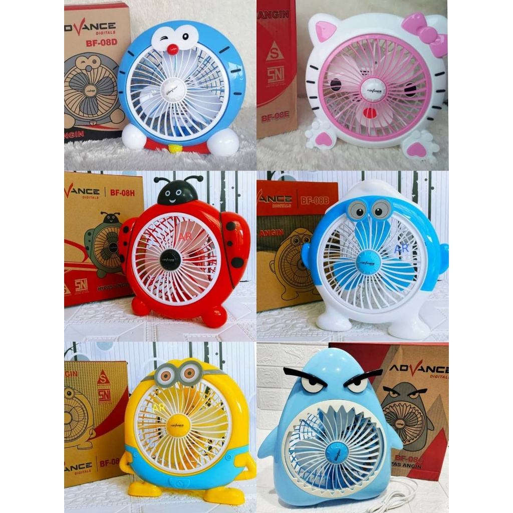 Kipas Angin JUMBO ORIGINAL ( ADVAN ) Karakter Hello Kitty Doraemon Lucu Cute / Fan Besar Helo Kity ZaraZu