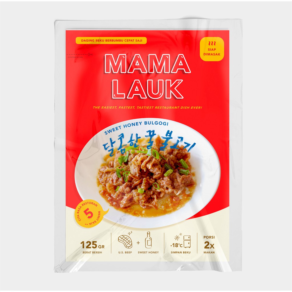 

Sweet Honey Bulgogi Daging Sapi Lauk Siap Saji Mamalauk - 125 GR