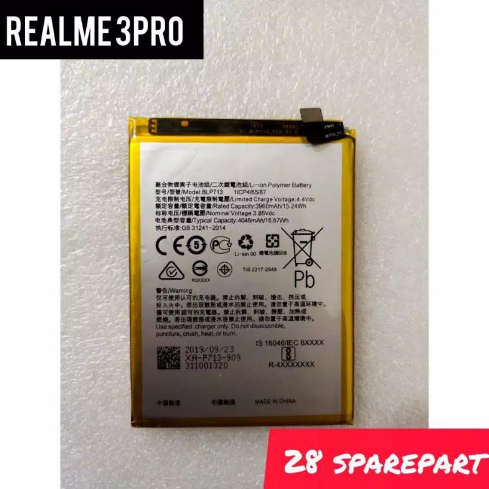 Batre Baterai Battery Realme 3 Pro BLP713 Original