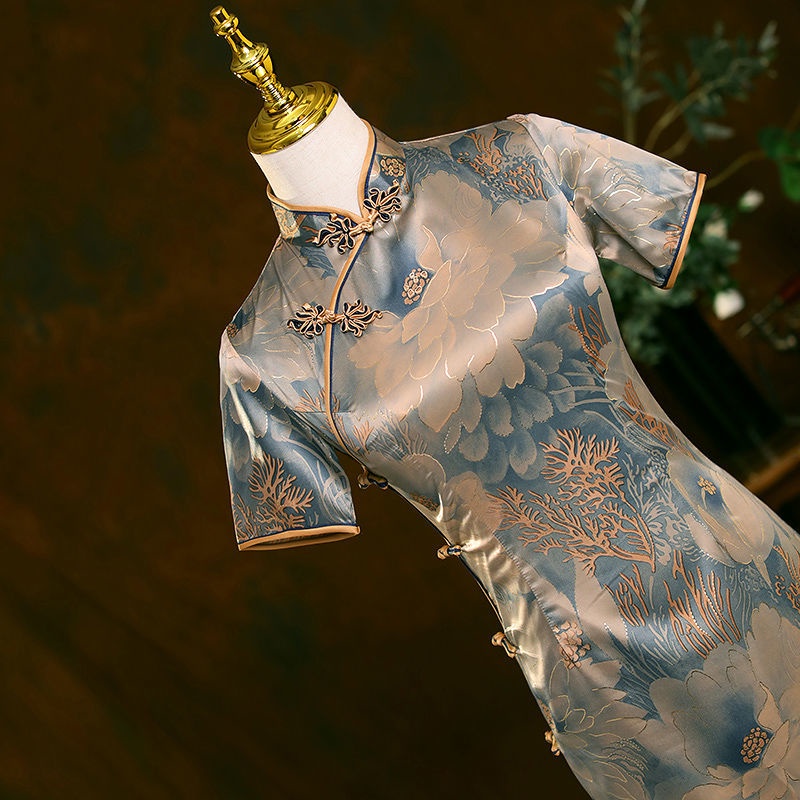 Old Shanghai cheongsam 2023 New Vintage temperament Chinese style dress women can wear medium and lo