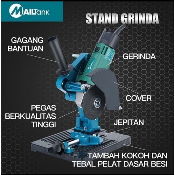 STAND GERINDA MAILTANK SH60 DUDUKAN MESIN GERINDA TANGAN STAND ANGLE DISC GRINDER GRINDA