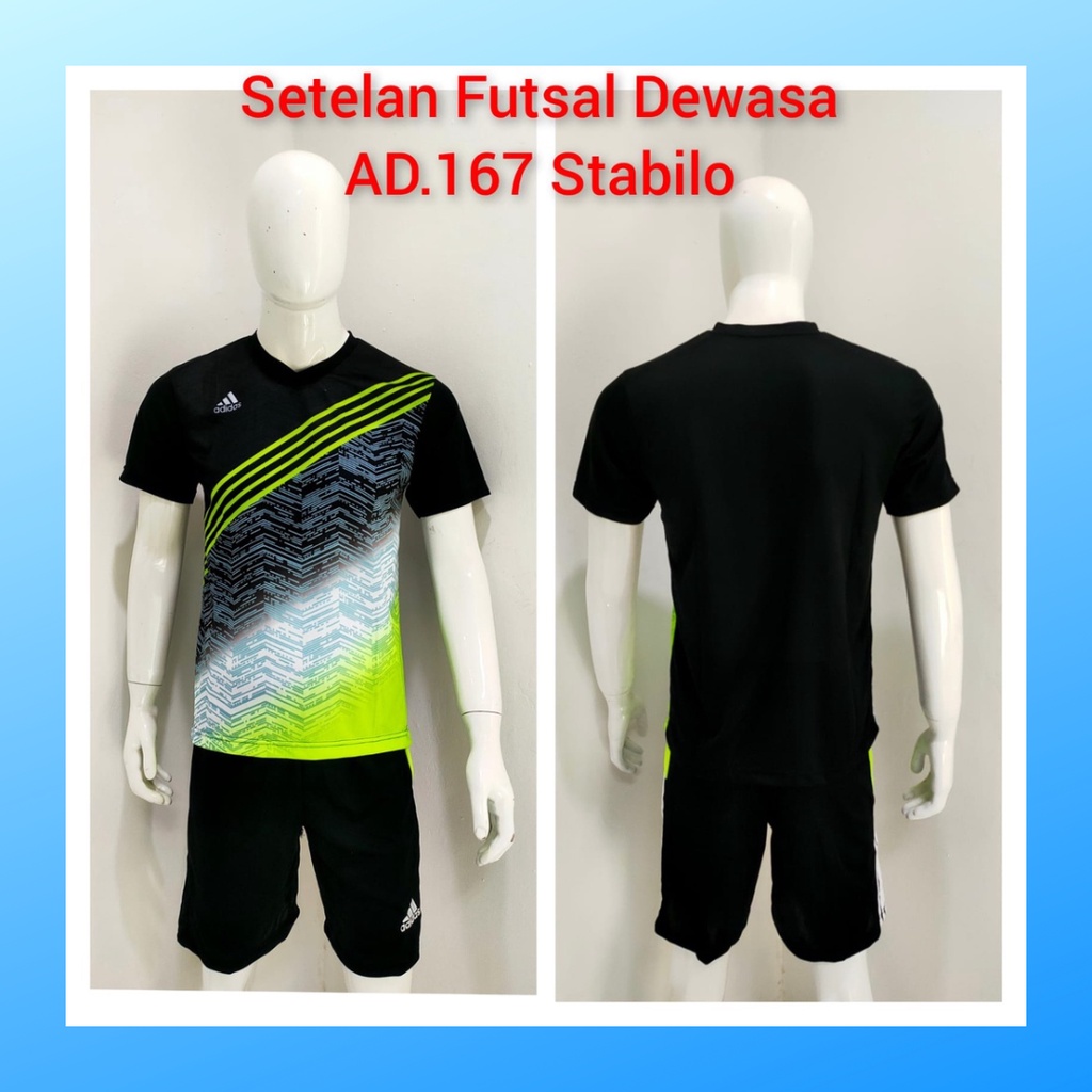 jersey futsal pria kaos sepak bola baju dan celana setelan wanita dewasa t-shirt outfit seragam jarsey kostum olahraga pakaian apparel print sport jersy soccer casual jersi suit AD167 stabilo