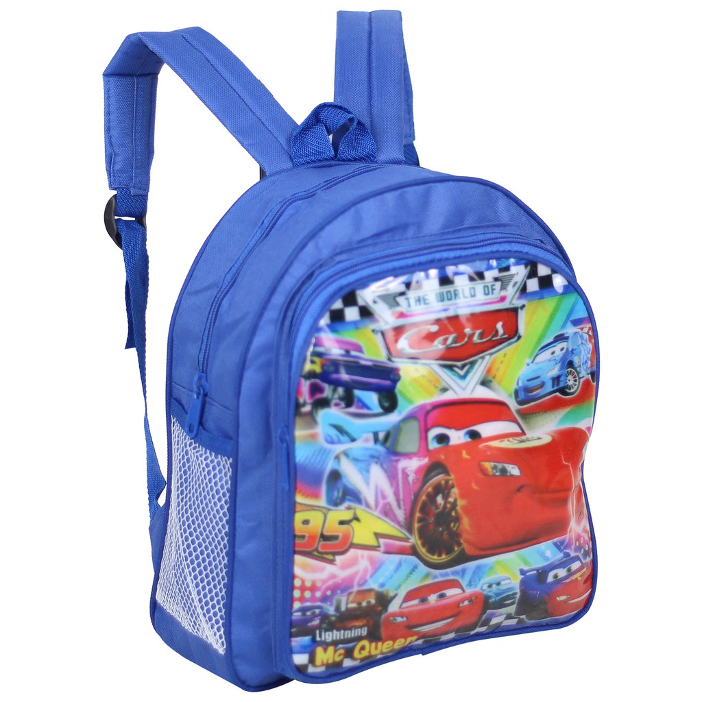 Tas Ransel Anak Paud Motif Cars Biru Bagus Backpack Sekolah Piknik Souvenir