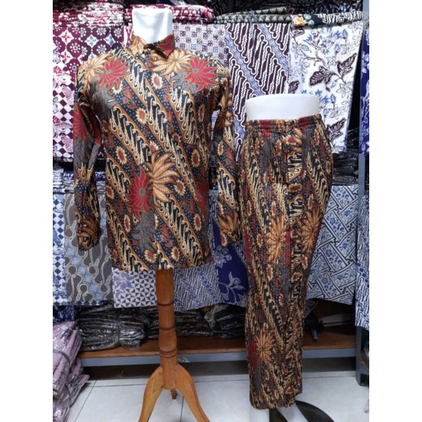 couple kemeja + rok plisket