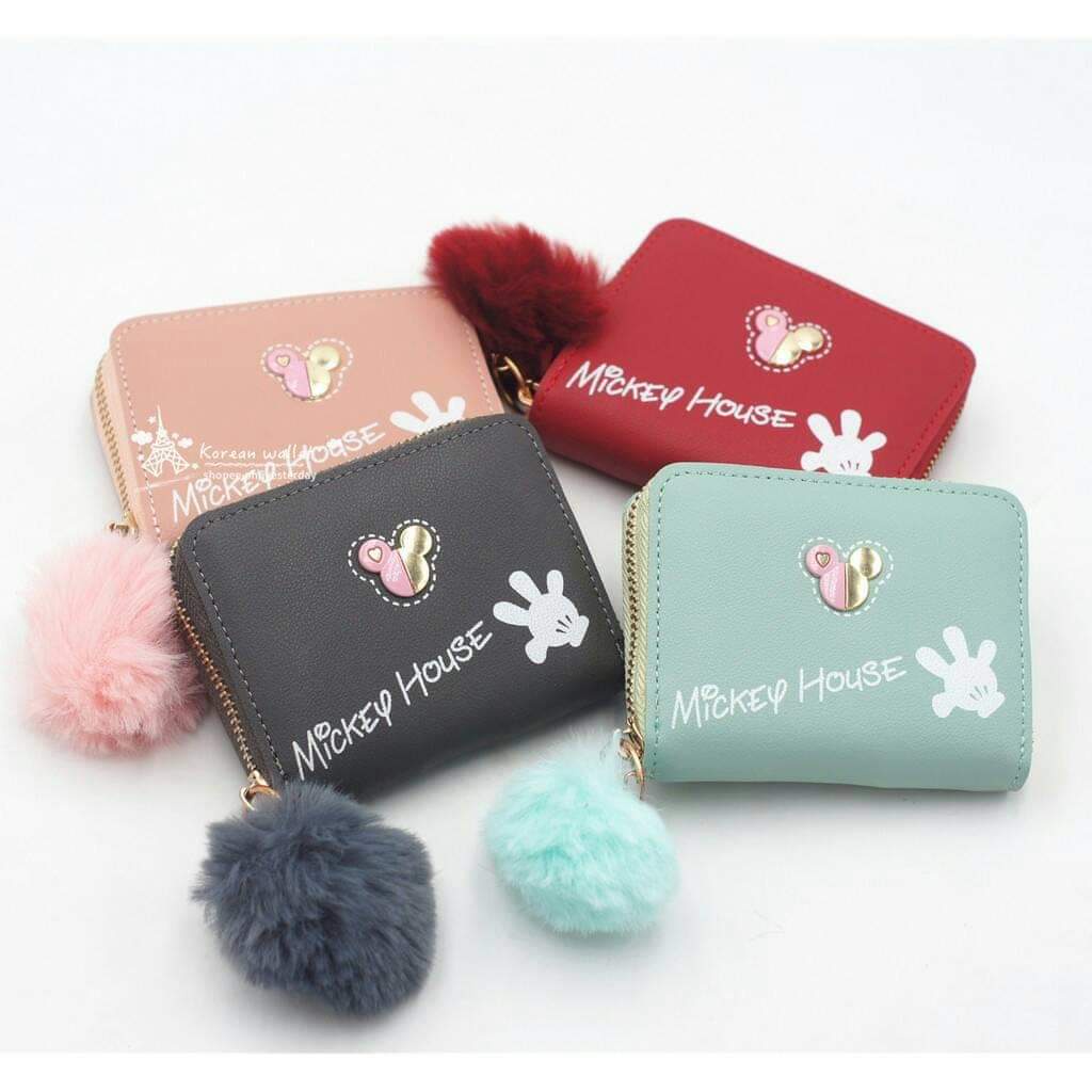 COD DOMPET WANITA KOREAN FASHION TRENDY FASHION WALLET TANPA POM POM TERBARU