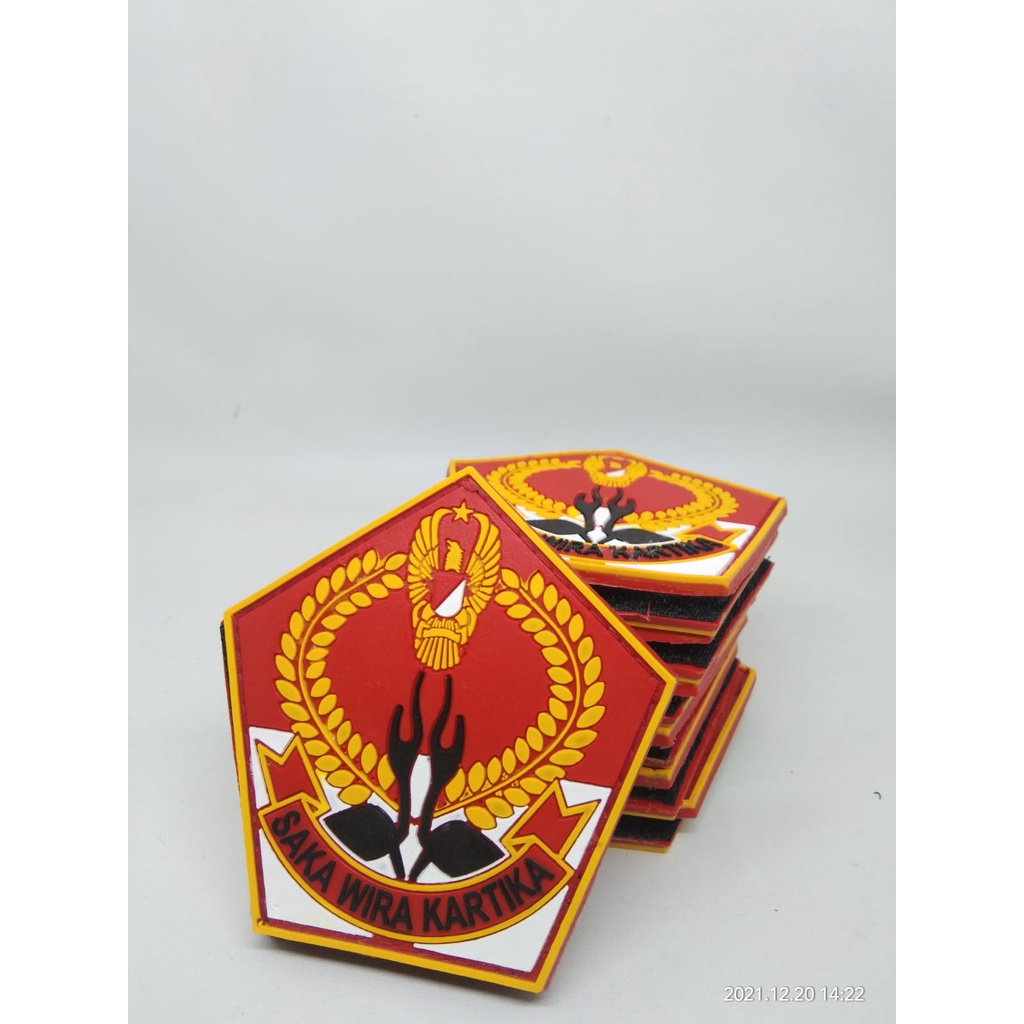 PATCH RUBBER LOGO PRAMUKA/SCOUT/RESCUE/TEMPELAN EMBLEM KARET VELCRO