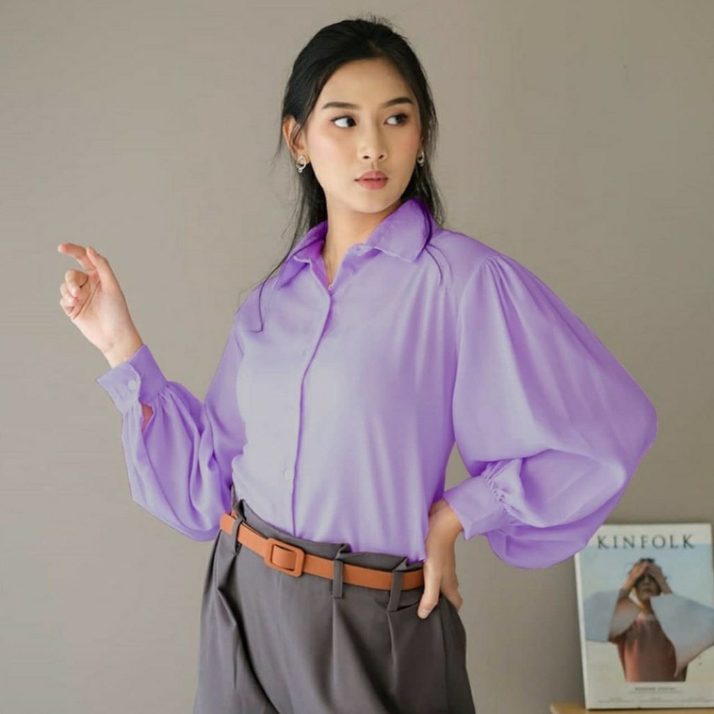 Audry Basic Top l Atasan Blouse Polos Fashion Wanita Pakaian Muslim Pakaian Wanita