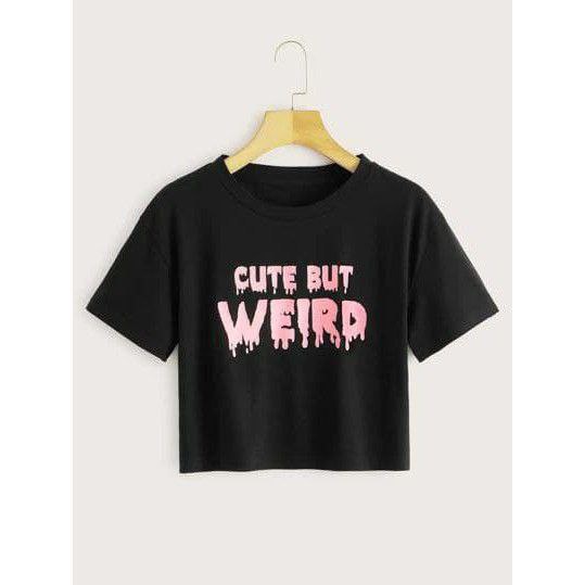 Clothing May - Baju Crop Top Hitam Viral lucu cute Baju Crop Top Hitam Viral lucu cute